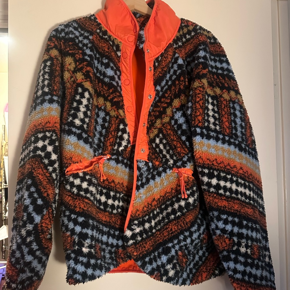 Fp Movement Rocky Ridge Orange Pattern Jacket